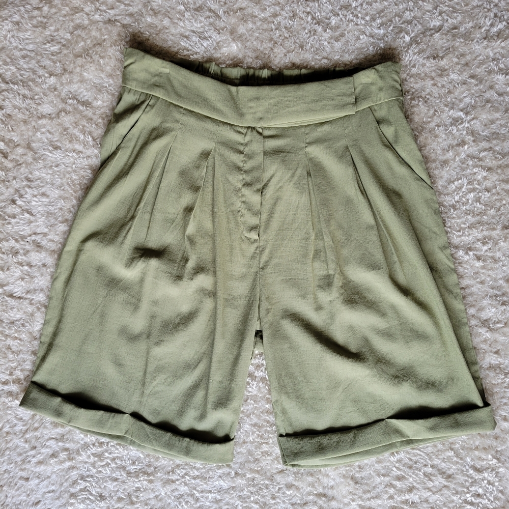Grace Karin olive green Bermuda shorts size 2x